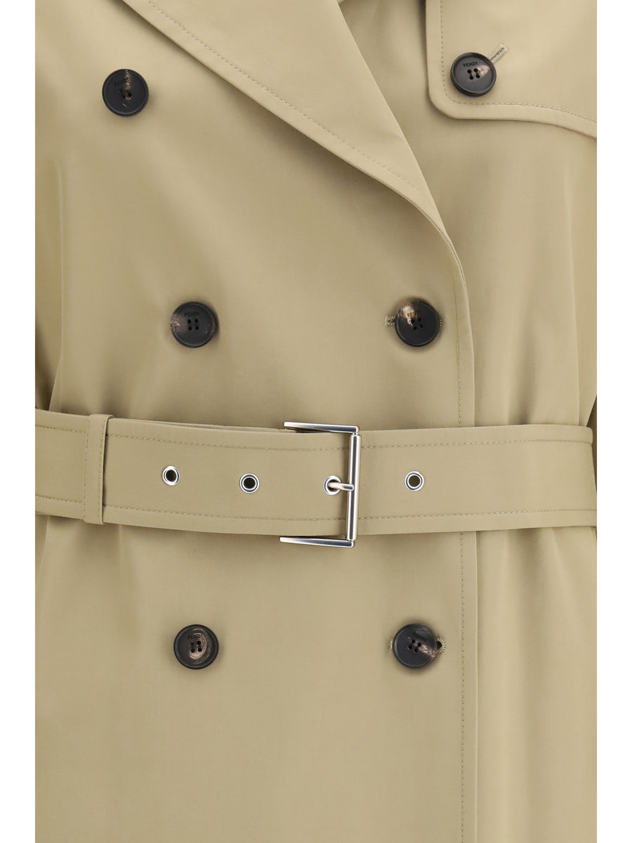 Cotton Trench Coat Beige