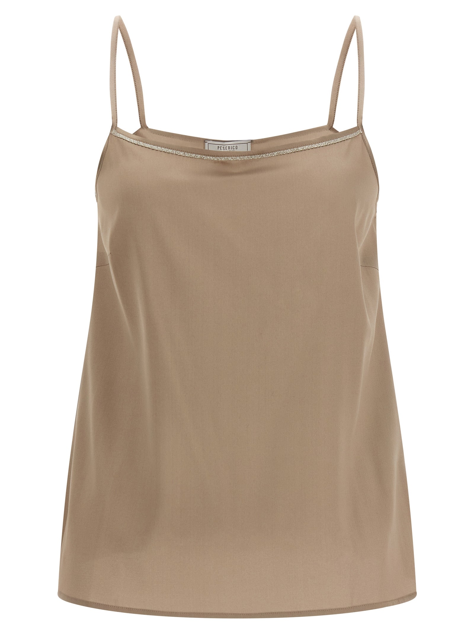 Punto Luce top Brown Silk Elastane Tops