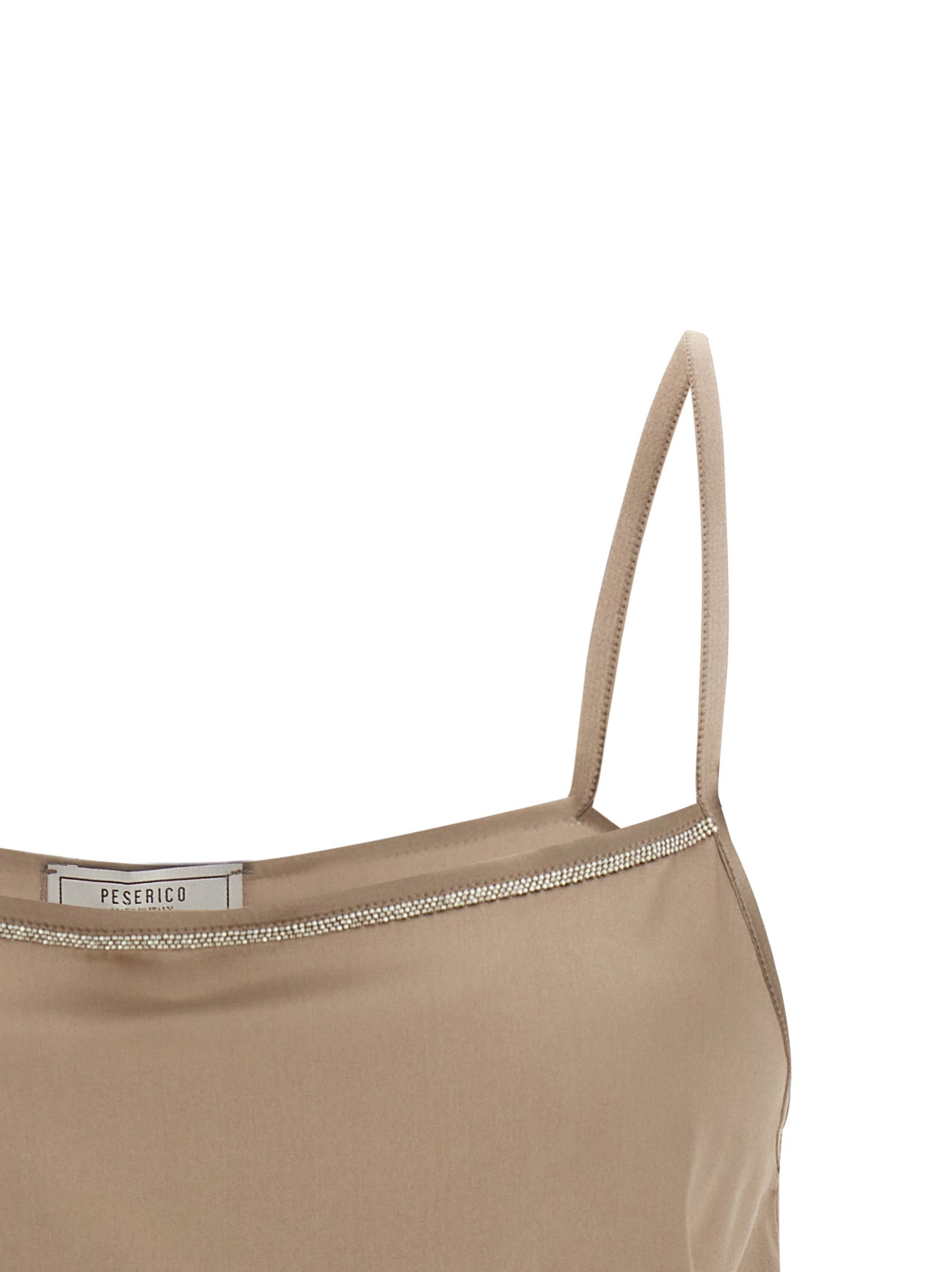 Punto Luce top Brown Silk Elastane Tops
