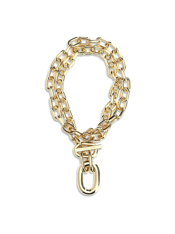 Rabanne 100% Brass necklace in gold