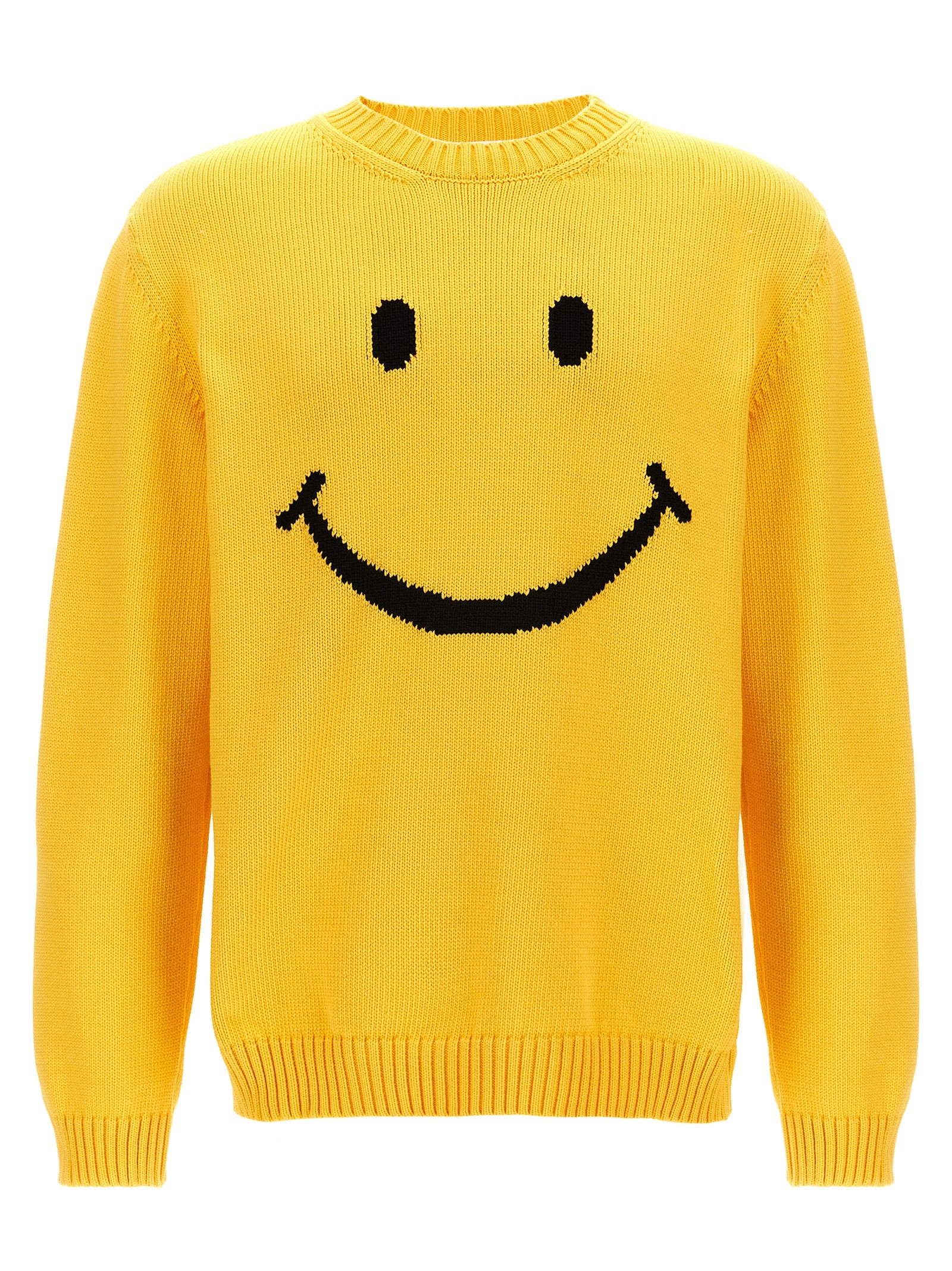 Smiley sweater Yellow Cotton Sweater, Cardigans