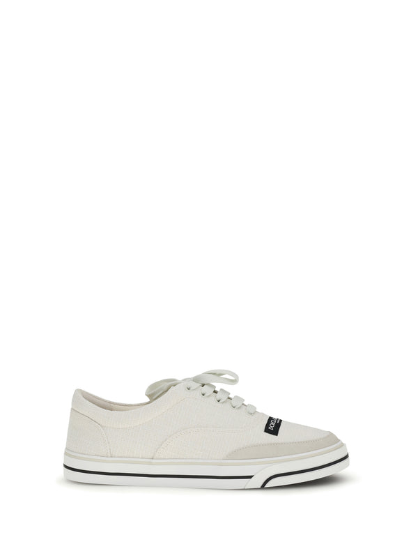 Dolce & Gabbana 50% linen sneaker in beige