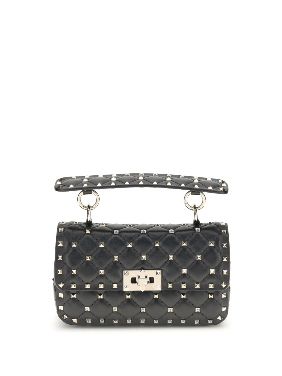 Valentino Garavani 100% Lamb Nappa Leather top handle bag in black