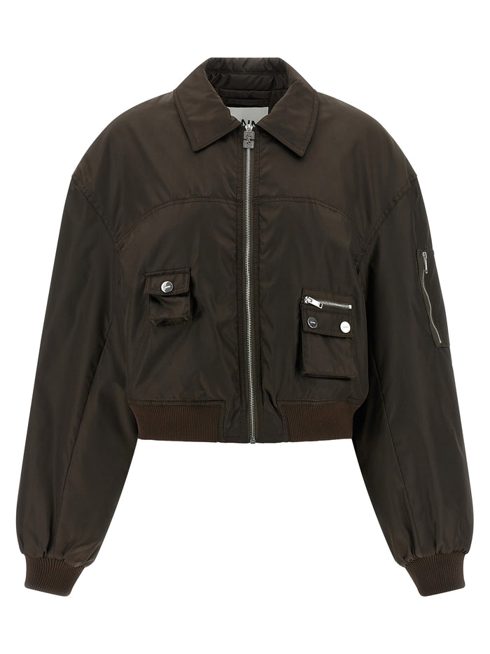 Duchesse Nylon bomber jacket Brown Polyamide Polyurethane Down Jacket, Parka, Casual