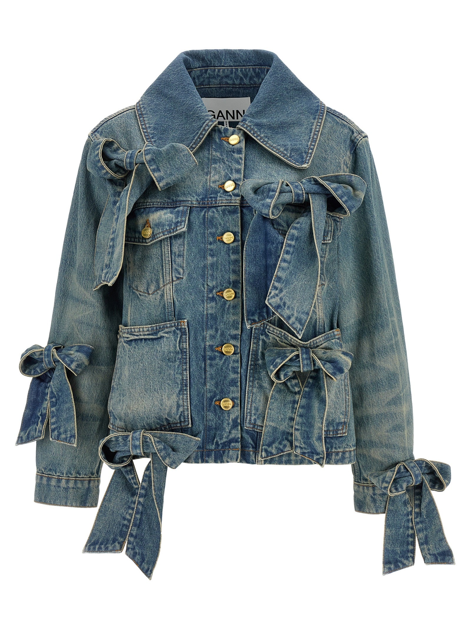 Light Rigid Denim jacket Blue Organic Cotton Down Jacket, Parka, Casual