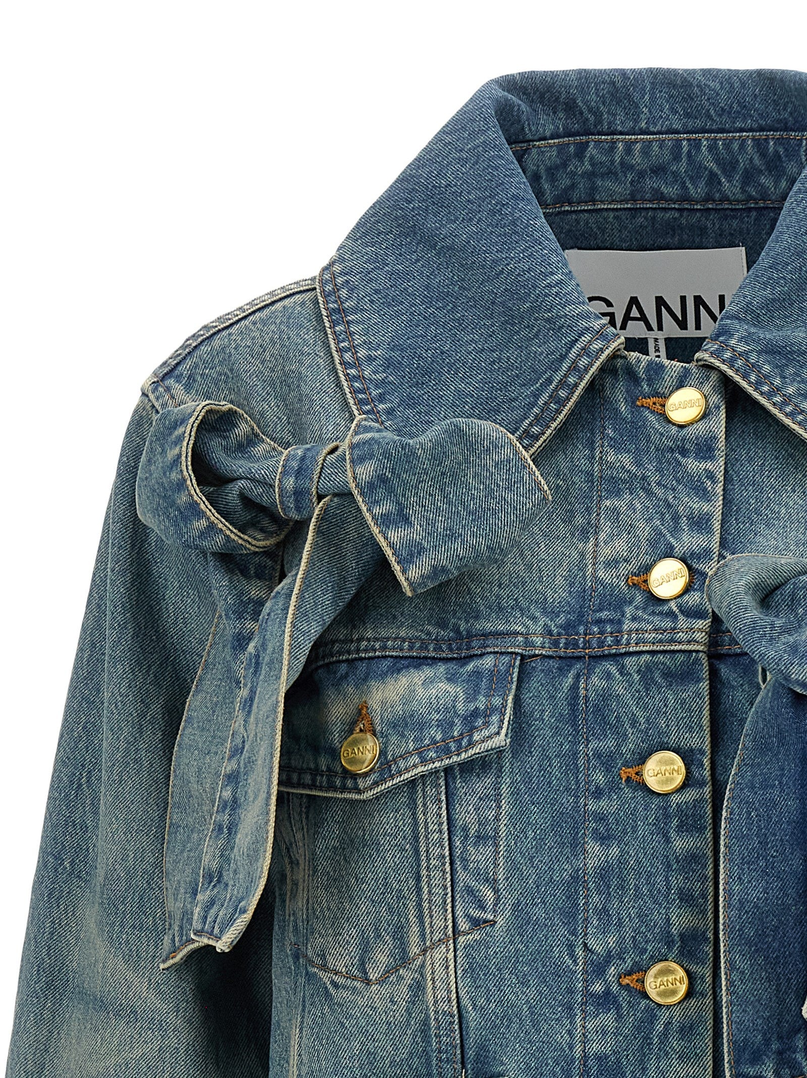 Light Rigid Denim jacket Blue Organic Cotton Down Jacket, Parka, Casual