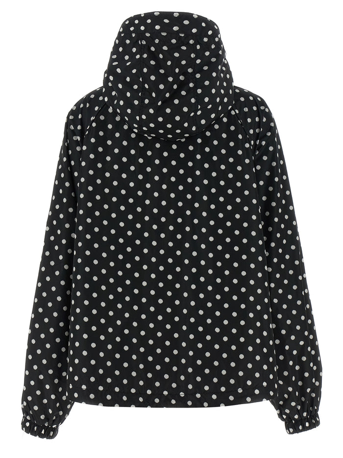 Polka dot anorak White/black Recycled Polyamide Down Jacket, Parka, Casual Jackets