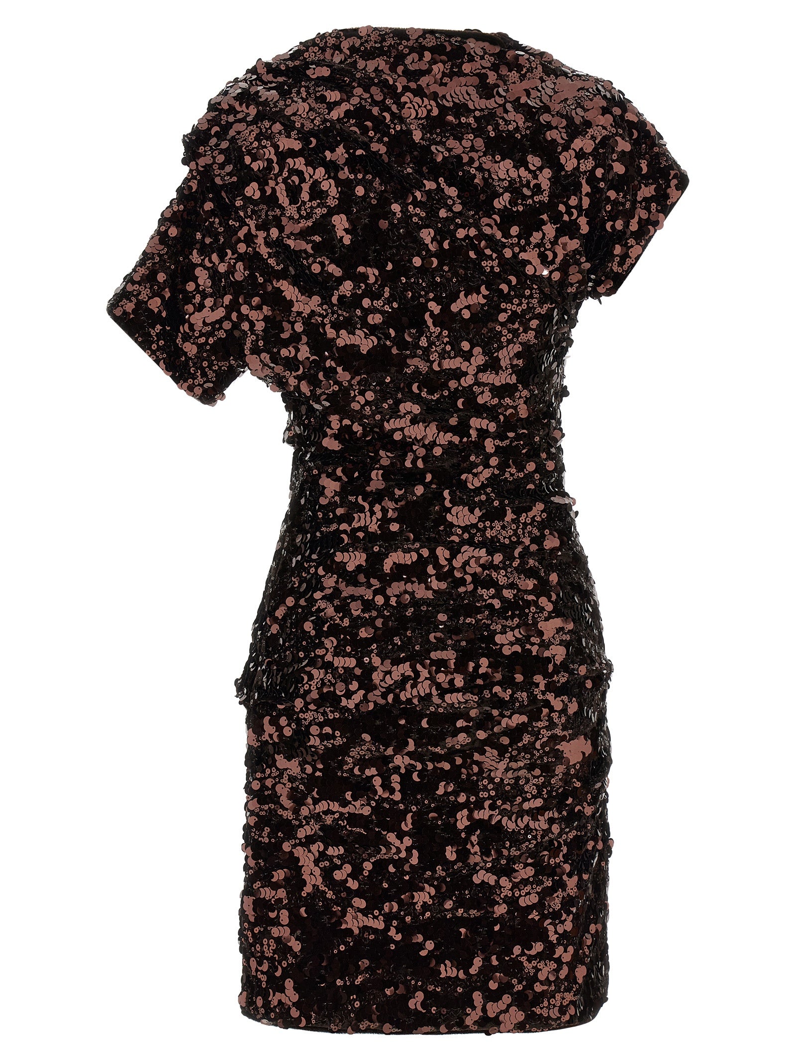 Brown Sequins Mini dress Polyester