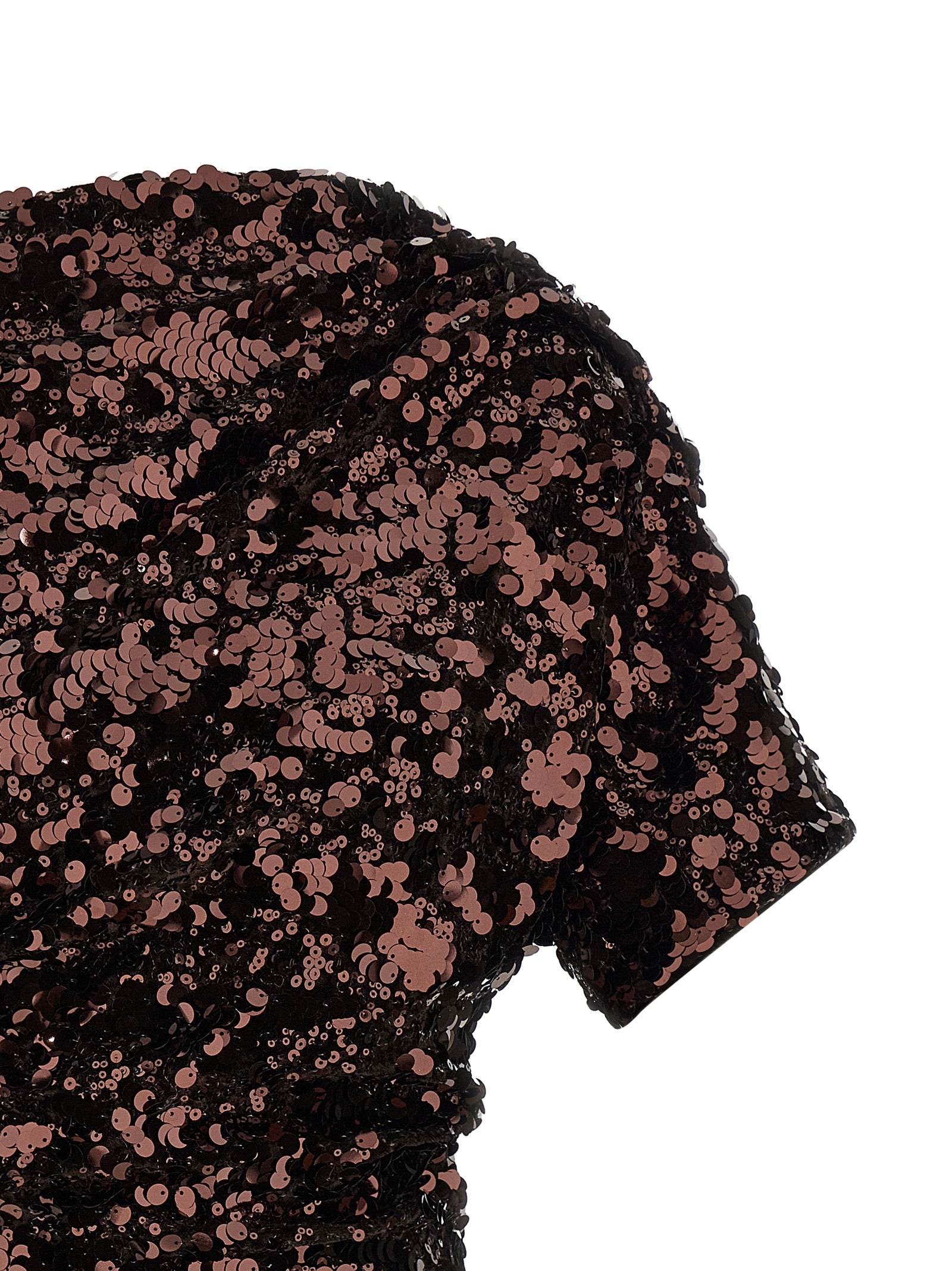 Brown Sequins Mini dress Polyester