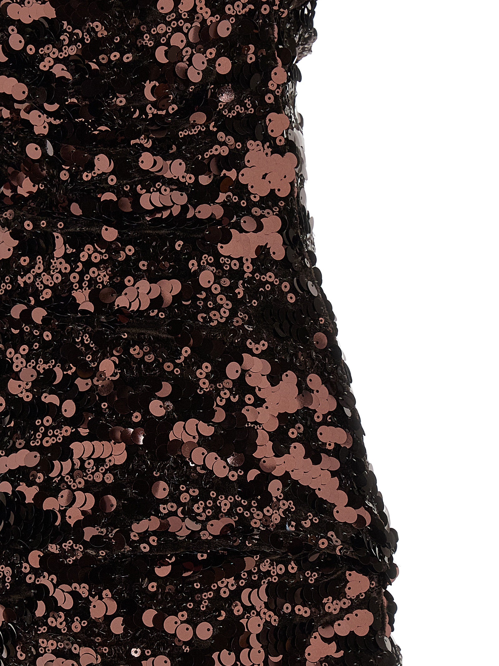 Brown Sequins Mini dress Polyester