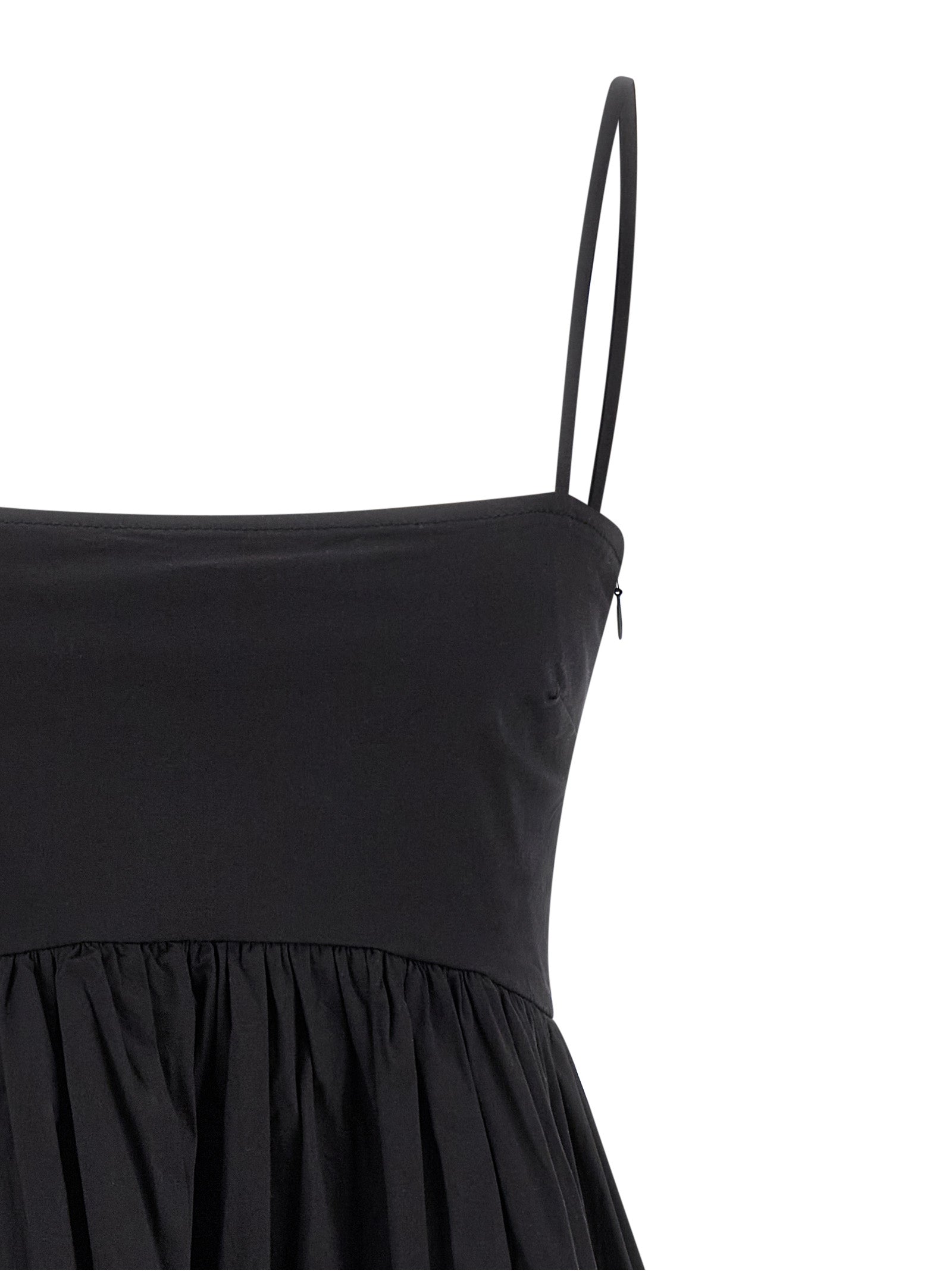 Black Mini Frill dress Cotton