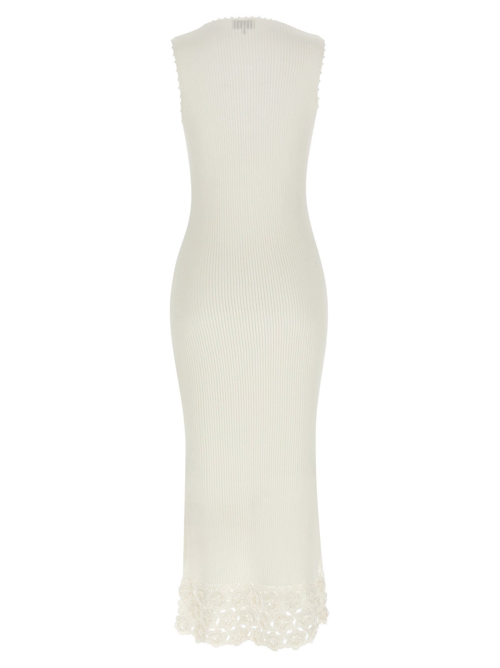 Cotton Crochet dress White Organic Polyamide