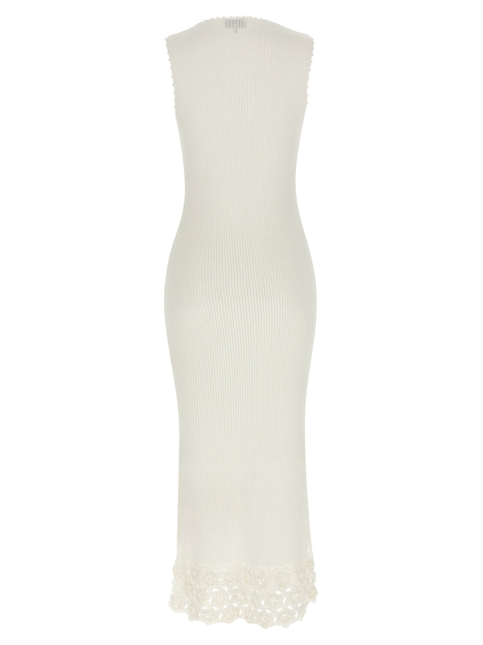Cotton Crochet dress White Organic Polyamide