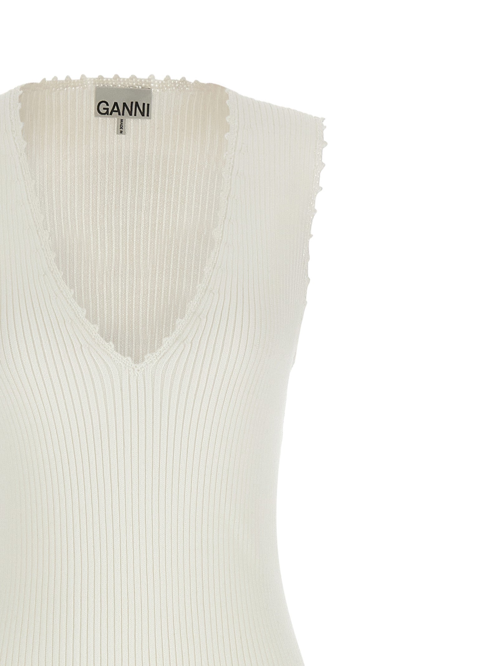 Cotton Crochet dress White Organic Polyamide
