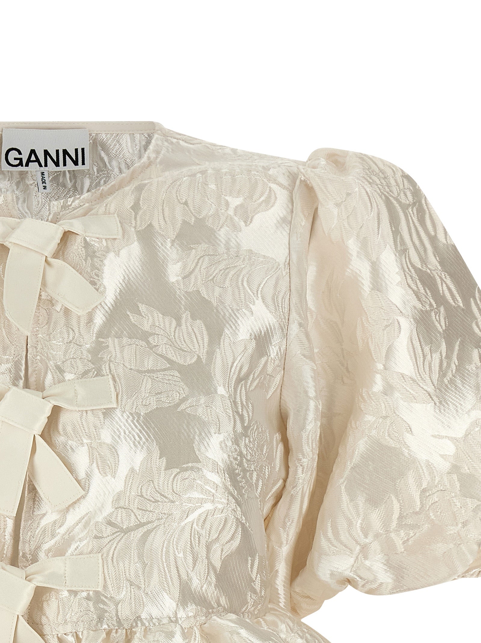 Satin Peplum blouse White Polyester Shirt