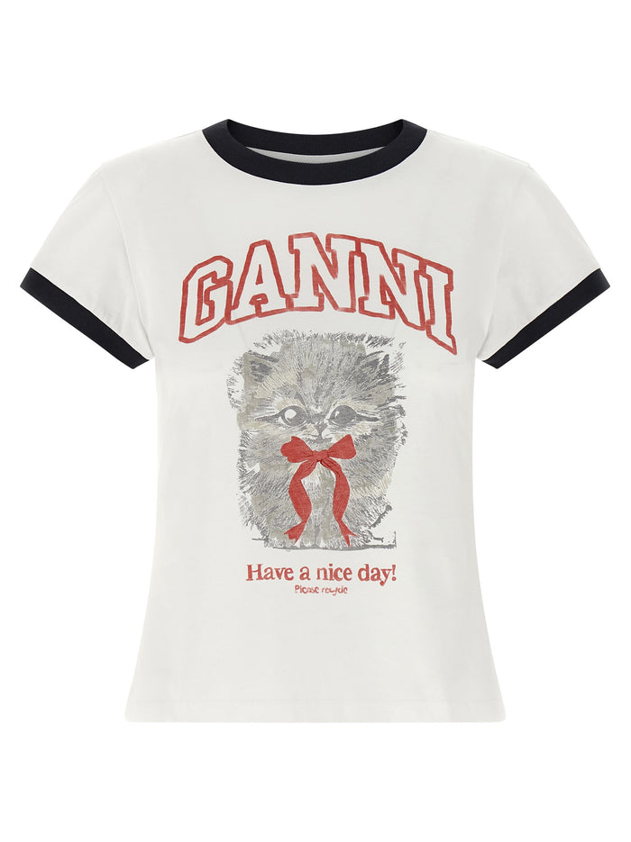 Printed T-shirt White Organic Cotton