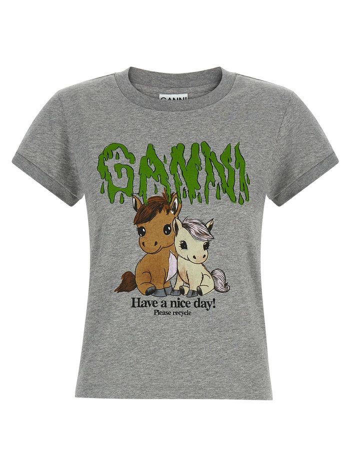 Pony T-shirt Gray Organic Cotton