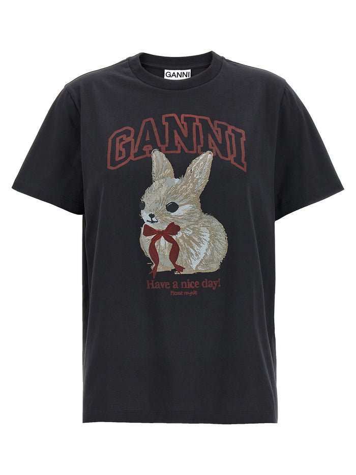 Printed T-shirt Black Organic Cotton