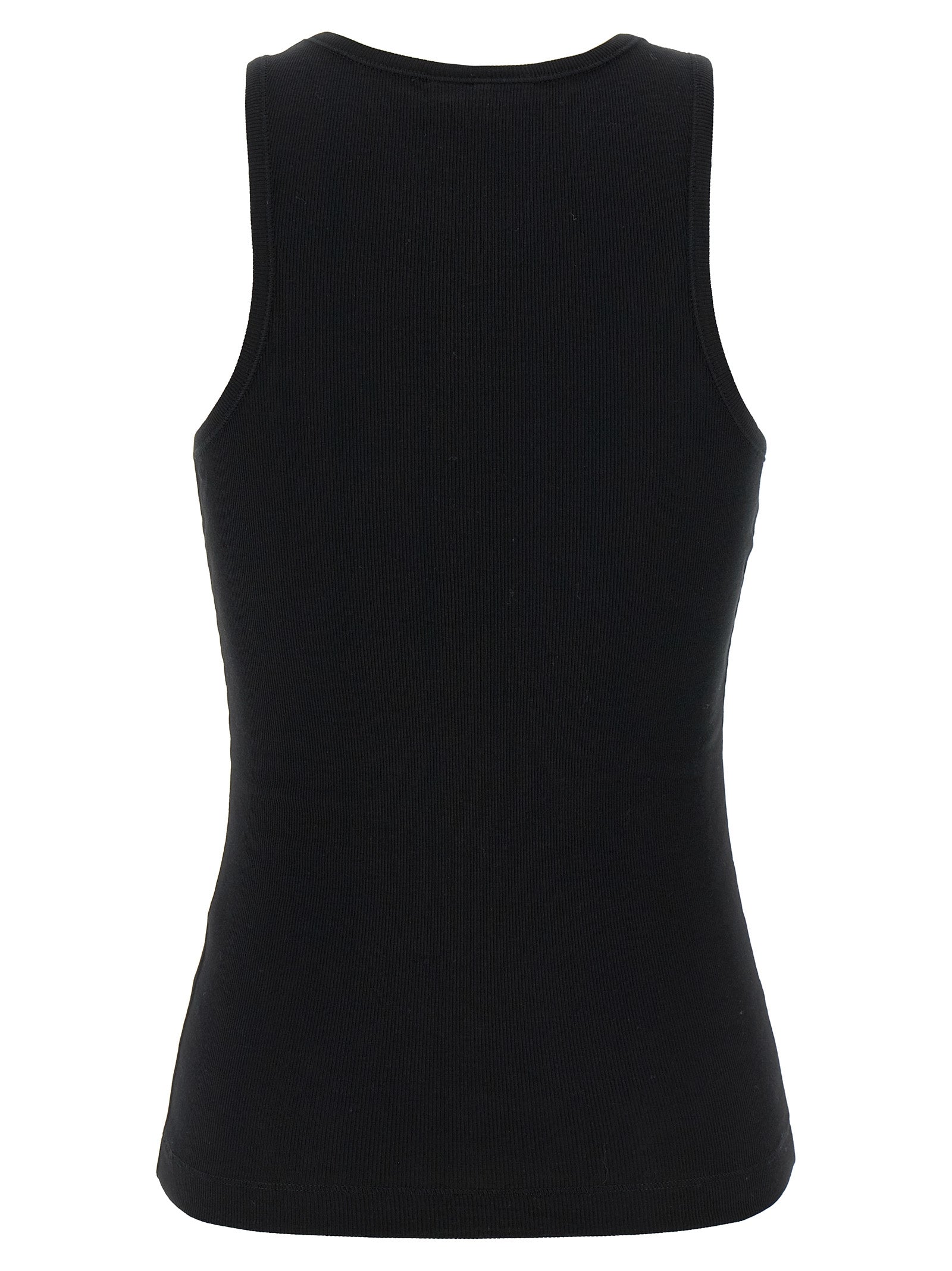 Ribbed top Black Organic Cotton Elastane Tops