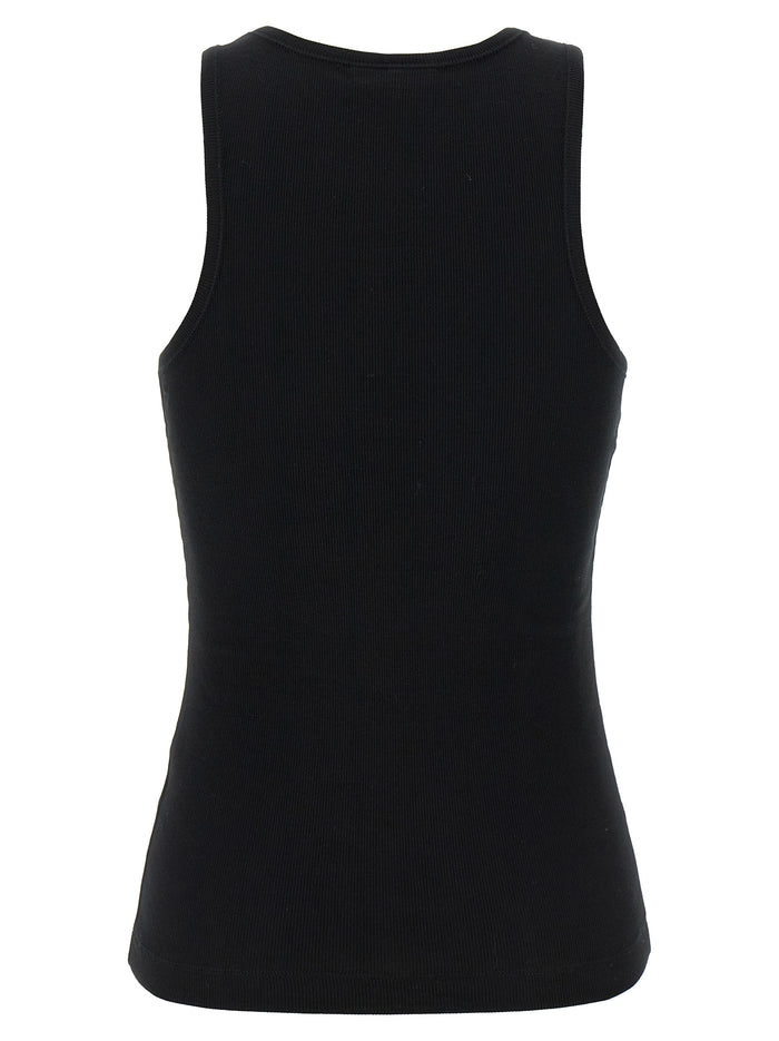 Ribbed top Black Organic Cotton Elastane Tops