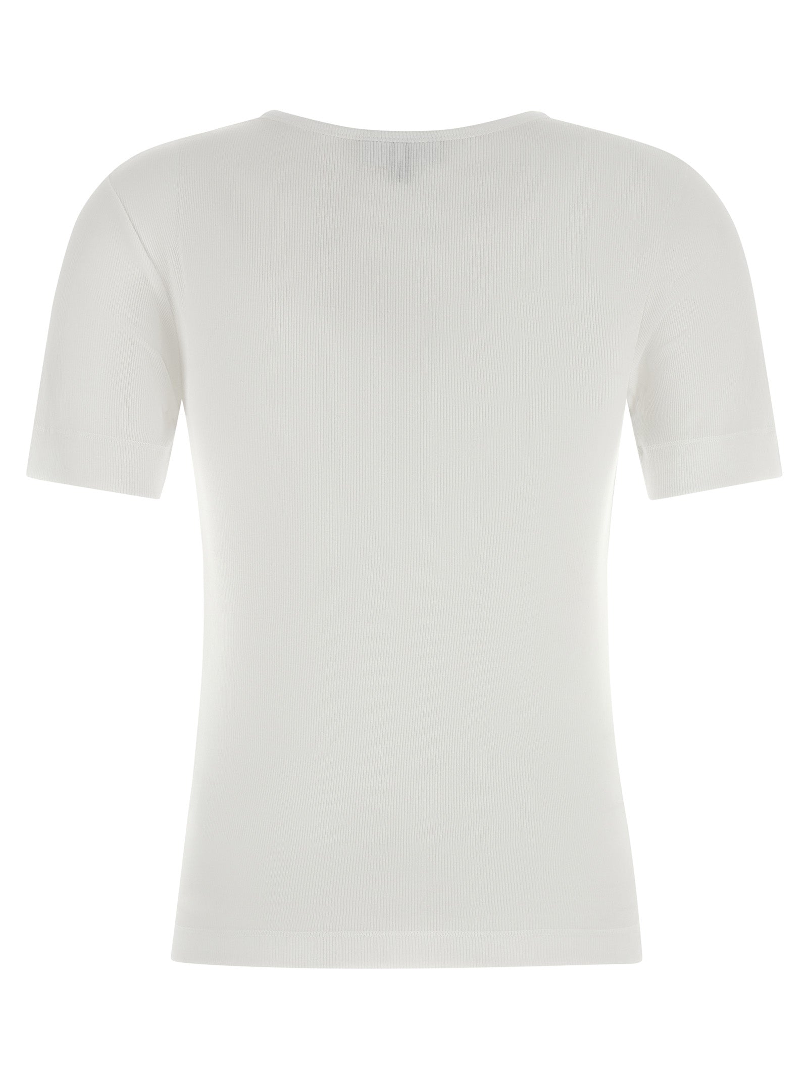 Logo embroidery t-shirt White Organic Cotton Elastane