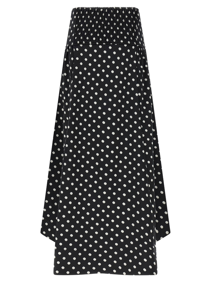 Polka Dots Skirt Black Polyester
