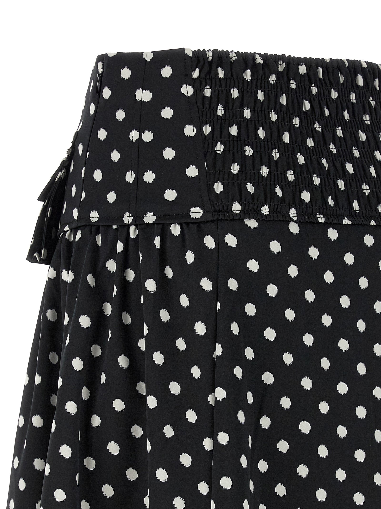 Polka Dots Skirt Black Polyester