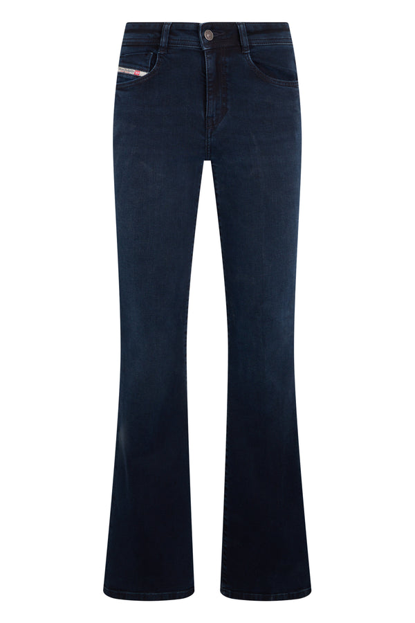 Bell-Bottom Jeans Blue Cotton Flared