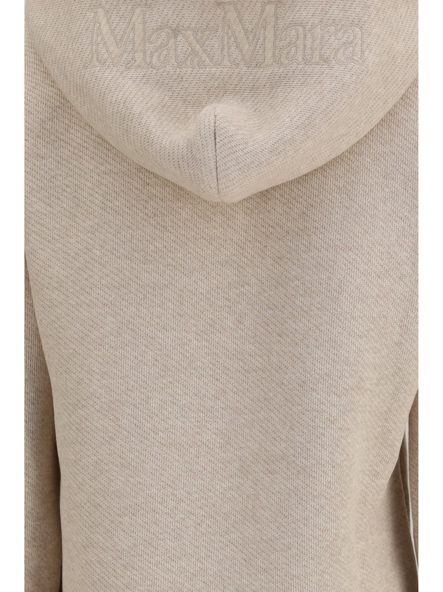 Hooded Sweatshirt Beige Cotton Sweatshirts