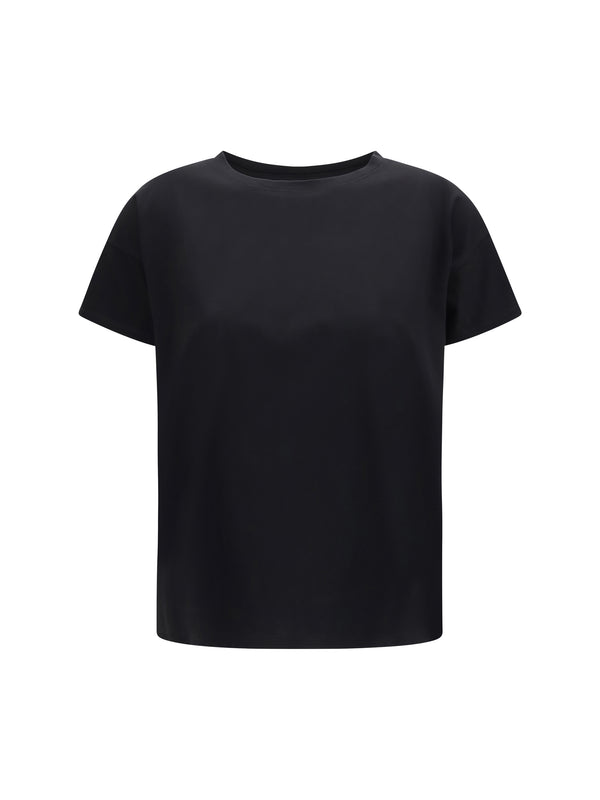 Basiluzzo Lds Boxy Fit T-Shirt Black Cotton T-shirts