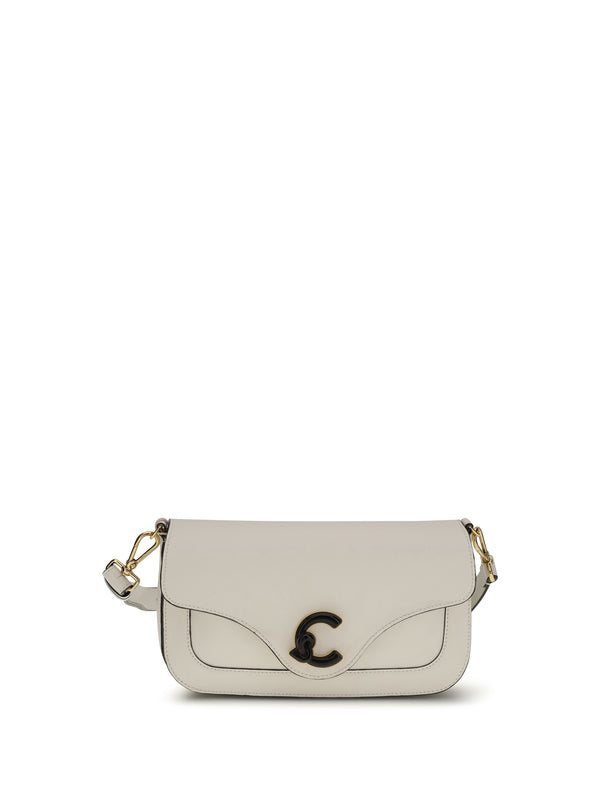 Coccinelle 100% calf leather (Bos Taurus) shoulder bag in beige