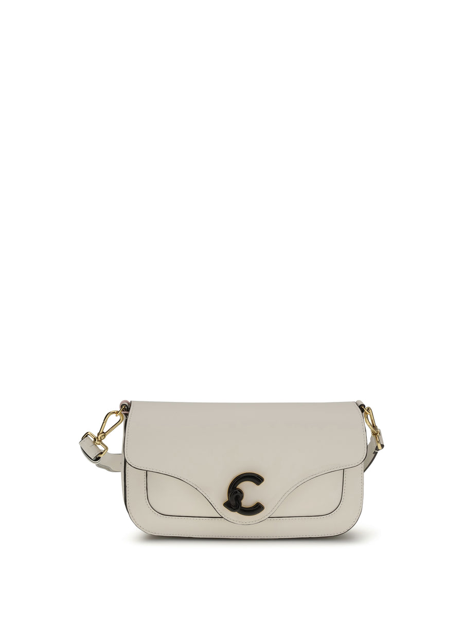 Coccinelle 100% calf leather (Bos Taurus) shoulder bag in beige
