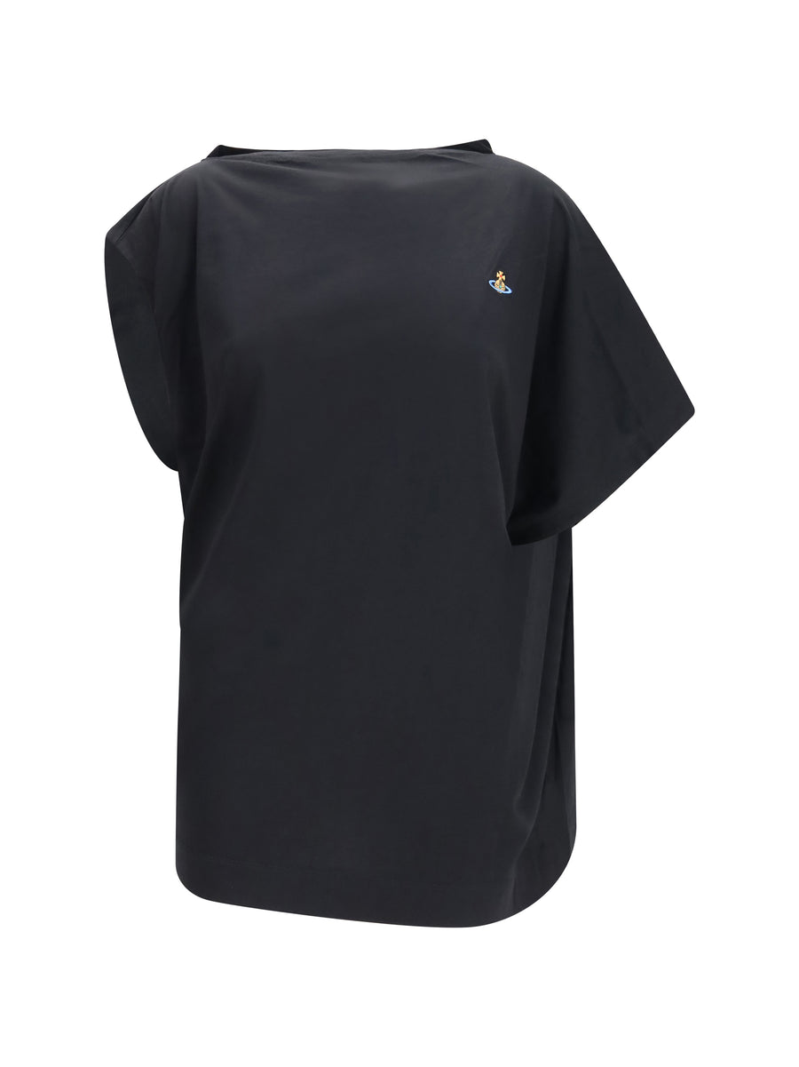 Hebo Oversized Asymmetric Top Black Cotton