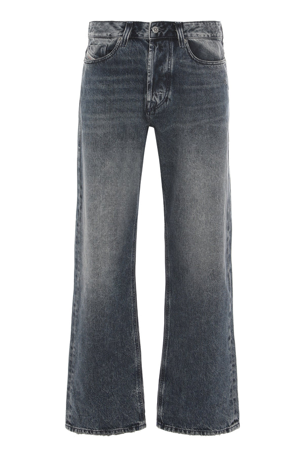 Relaxed Jeans With Eagle Motif Denim Cotton Regular & Straight-leg