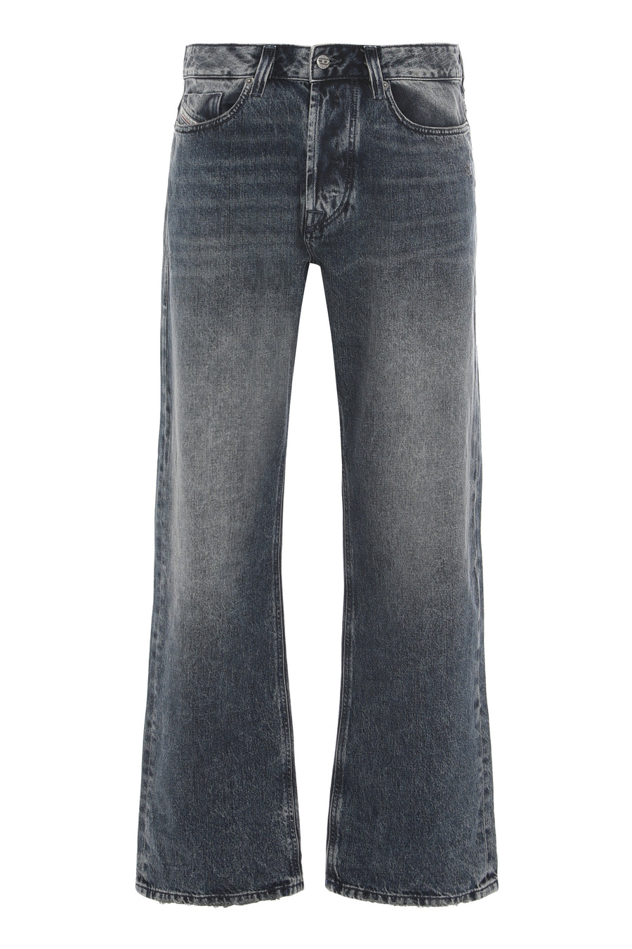 Relaxed Jeans With Eagle Motif Denim Cotton Regular & Straight-leg