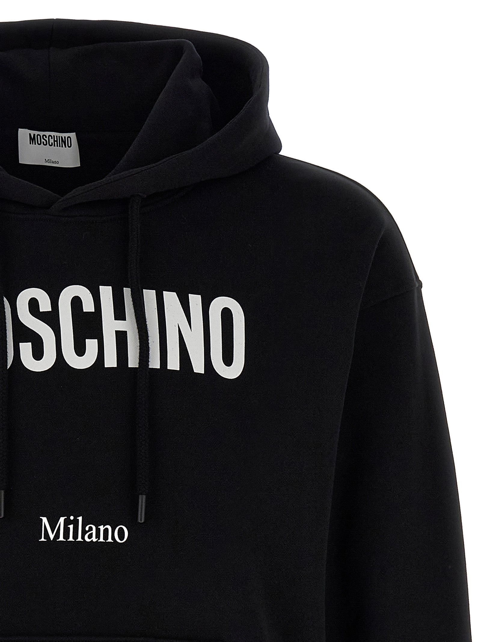 Logo print hoodie Black Cotton Sweatshirt