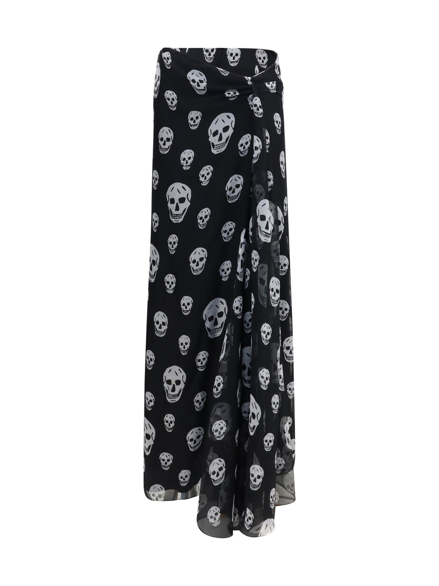 Alexander McQueen 100% Silk skirt in black