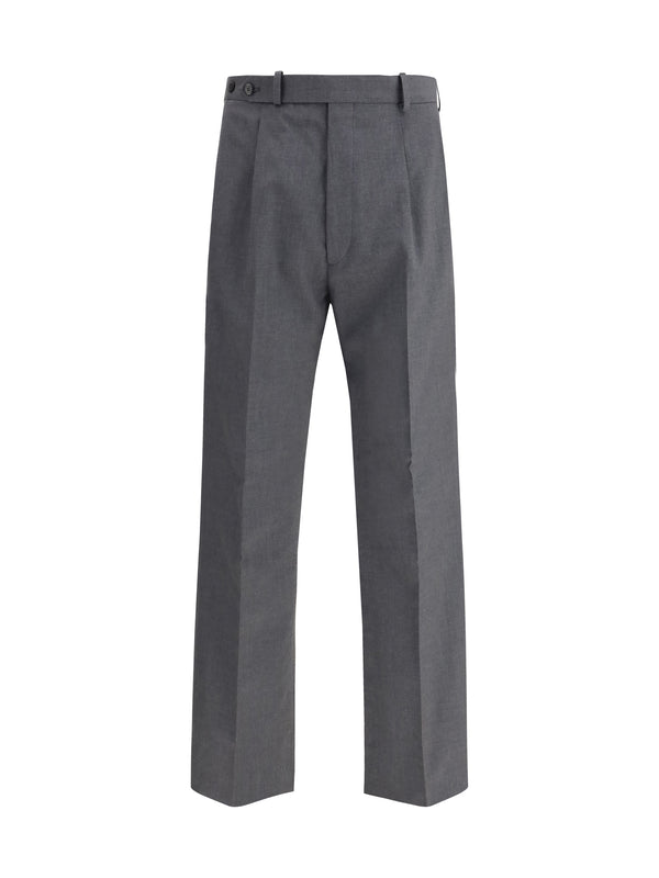 Prada 55% Fleece Wool Ovis Aries trousers in gray