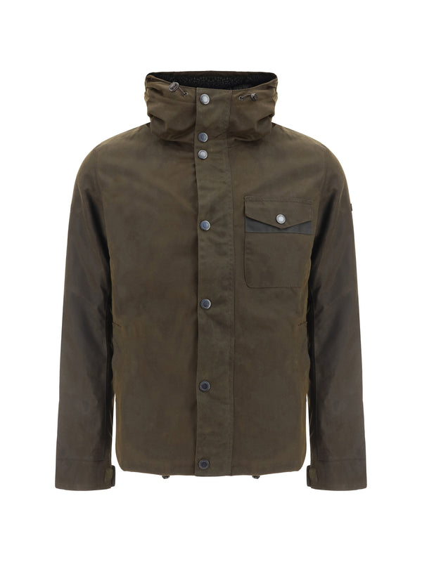 Hooded Jacket Olive Cotton