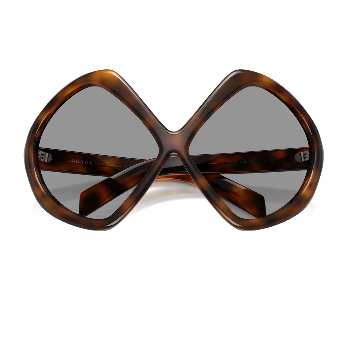 Prada PR B21S Runway 20D50Q Juniper Tartarugato Havana Acetate Occhiali Da Sole