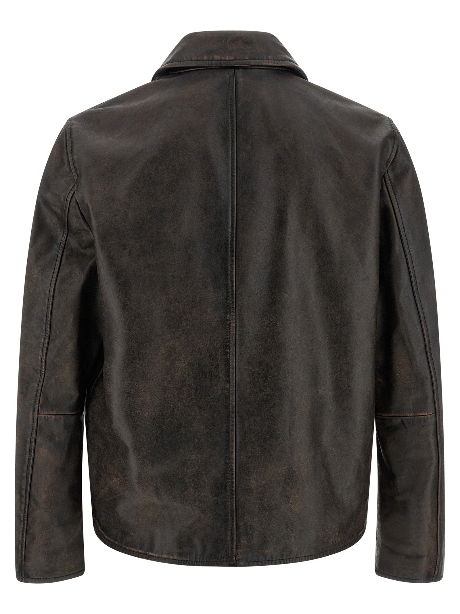 L-Amar-Wrd jacket Brown Cow Leather (bos Taurus) Down Jacket, Parka, Casual