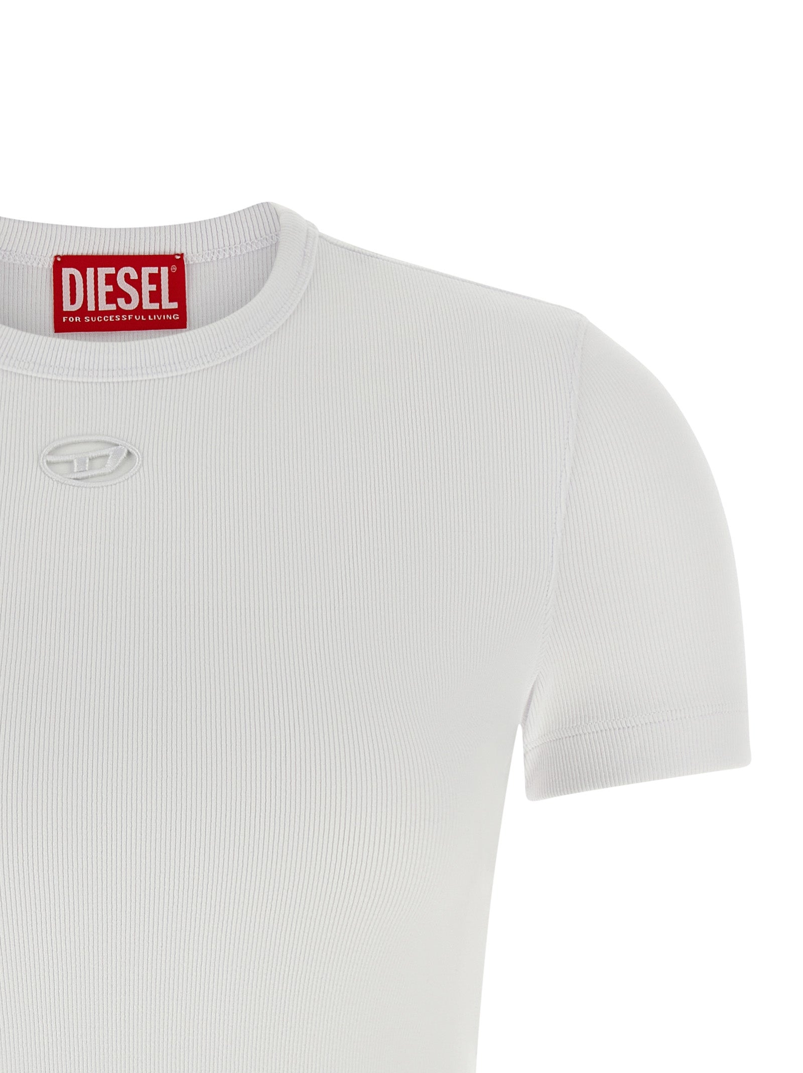 T-Ribber-Od T-shirt White Cotton Elastane