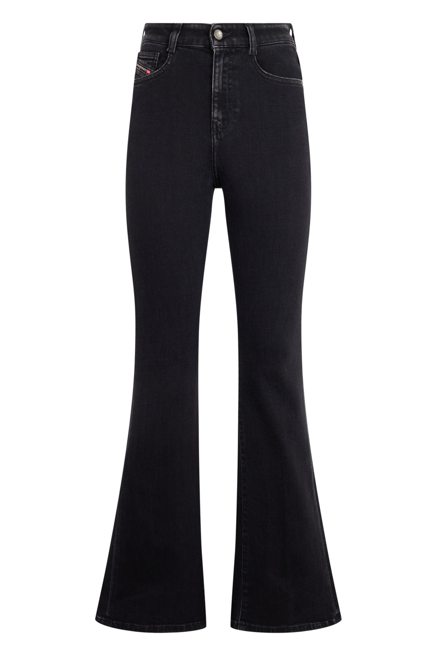 Bell-Bottom Jeans Black Cotton Denim Flared