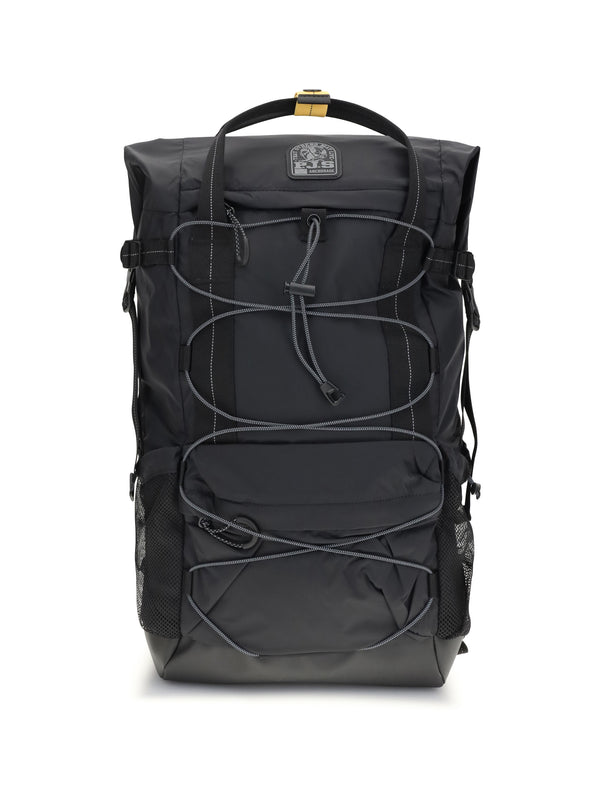 Parajumpers 100% Nylon ripstop with semi-recycled polyester canvas inserts and polyester mesh details backpack in black