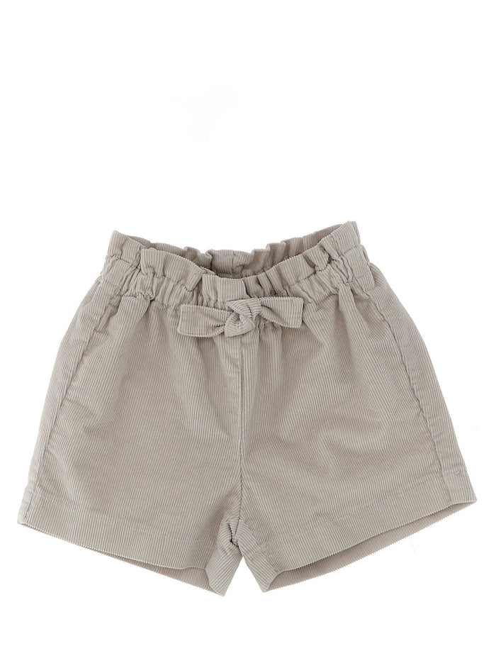 Ribbed velvet shorts White Cotton Bermuda