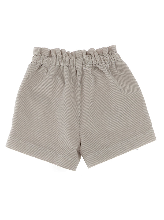 Ribbed velvet shorts White Cotton Bermuda