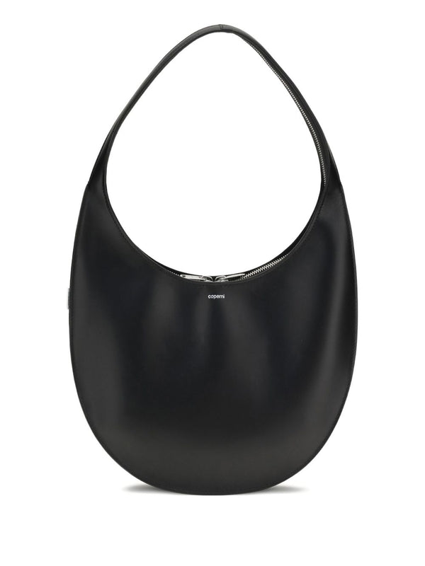 Medium Soft Swipe Shoulder Bag Black Leather