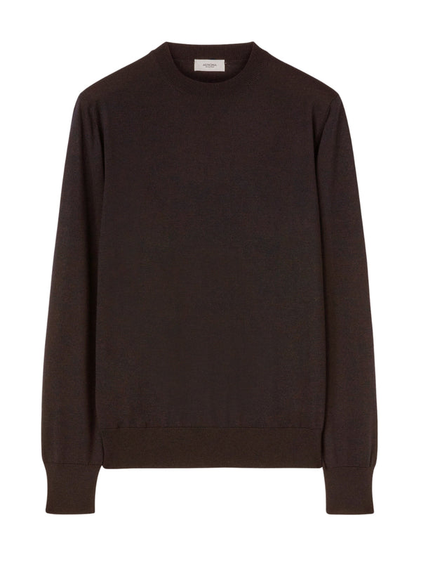 Crewneck Sweater Brown Wool