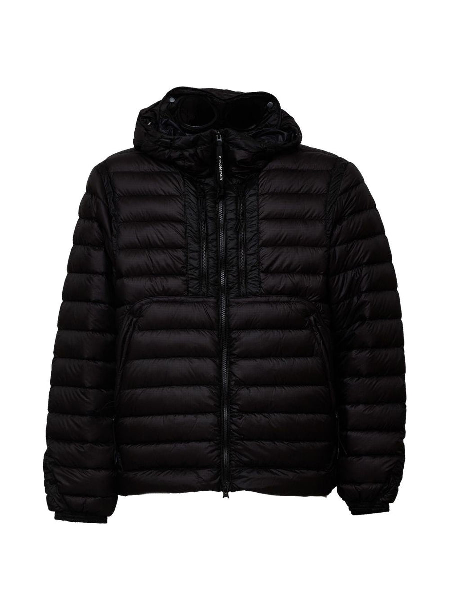 Down Jacket Black Nylon Polyamide Padded &