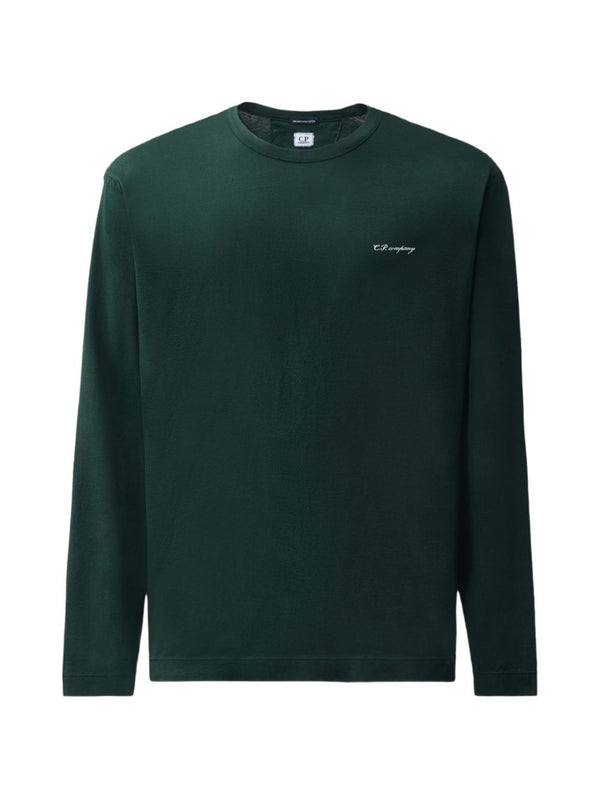 Long-Sleeved Cotton T-Shirt Green T-shirts